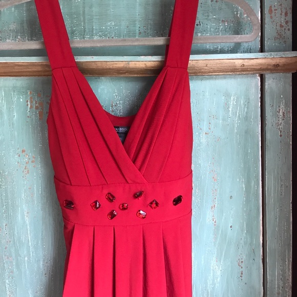 Bisou Bisou. Red Cocktail Dress Size 6 - Picture 2 of 4