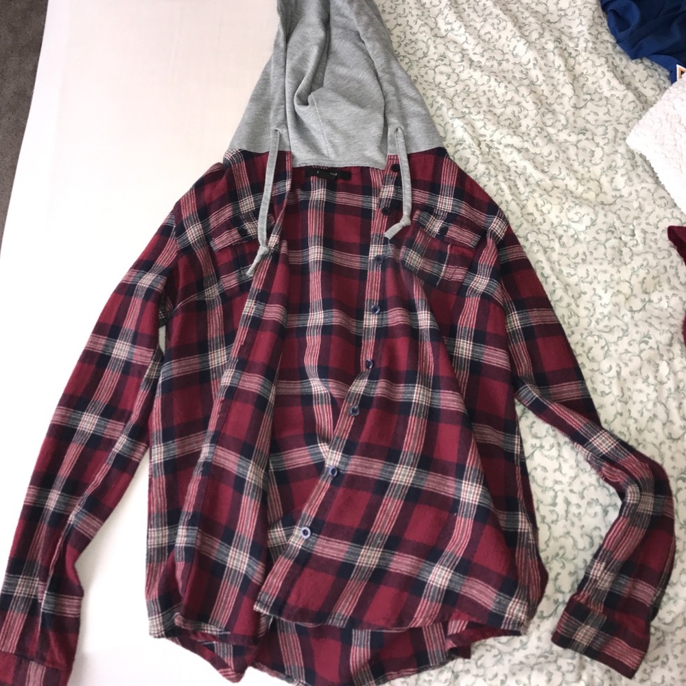 flannel with hood