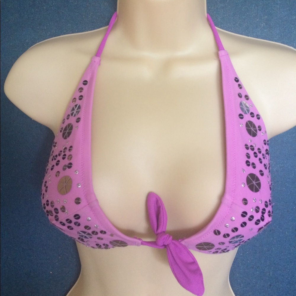 Victoria's Secret sz L sequined  bikini top