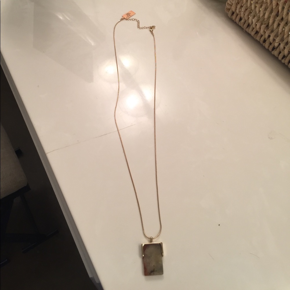 Stone and gold necklace
