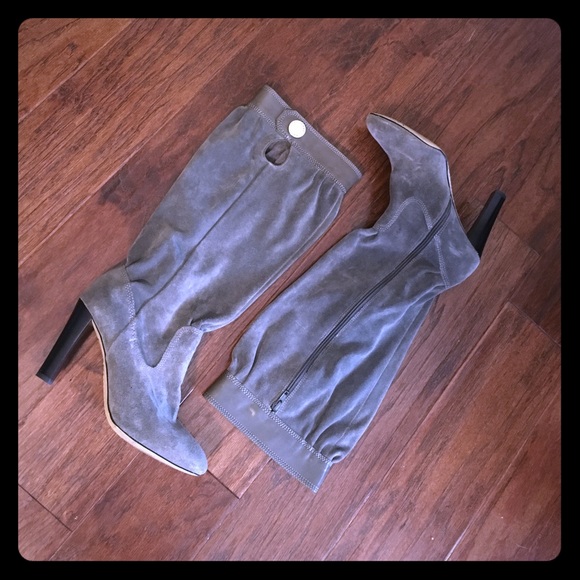 MICHAEL Michael Kors Shoes - Final price! MICHAEL Kors Gray Suede Heeled Boots