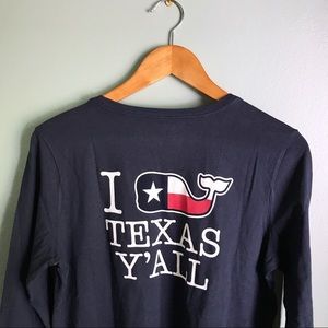 Vineyard Vines T shirt Long Sleeve Texas Whale M