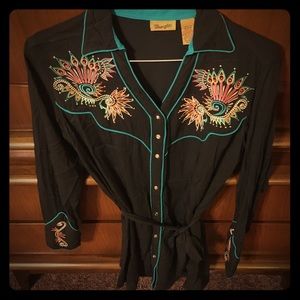 Retro style western tunic blouse by Wrangler