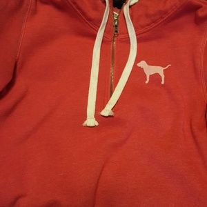 PINK quarter zip sweater