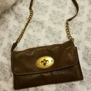 Fossil Leather shoulder purse