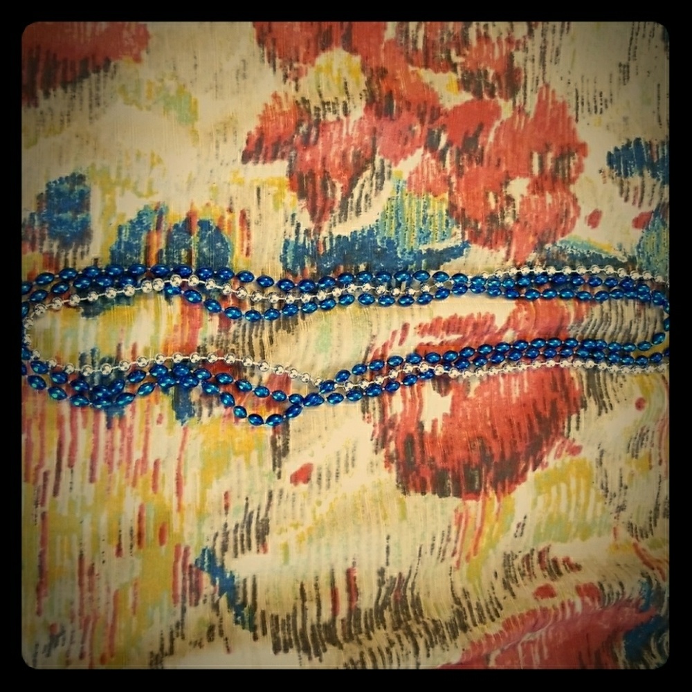 3 BEADED NECKLACES FOR 4TH OF JULY