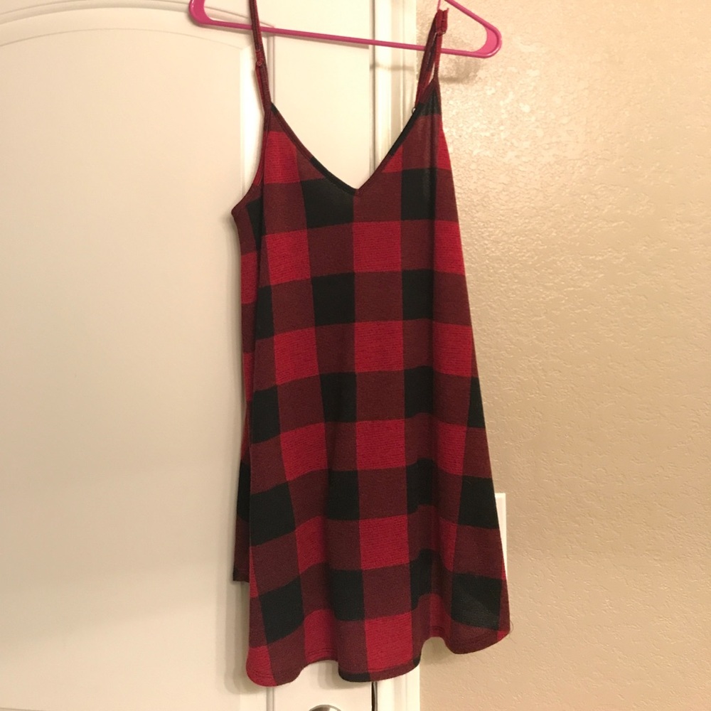 Long Plaid Top