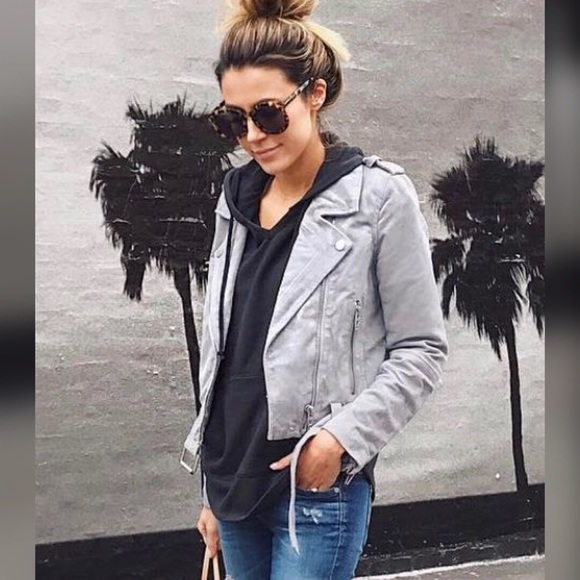 blank nyc suede jacket grey