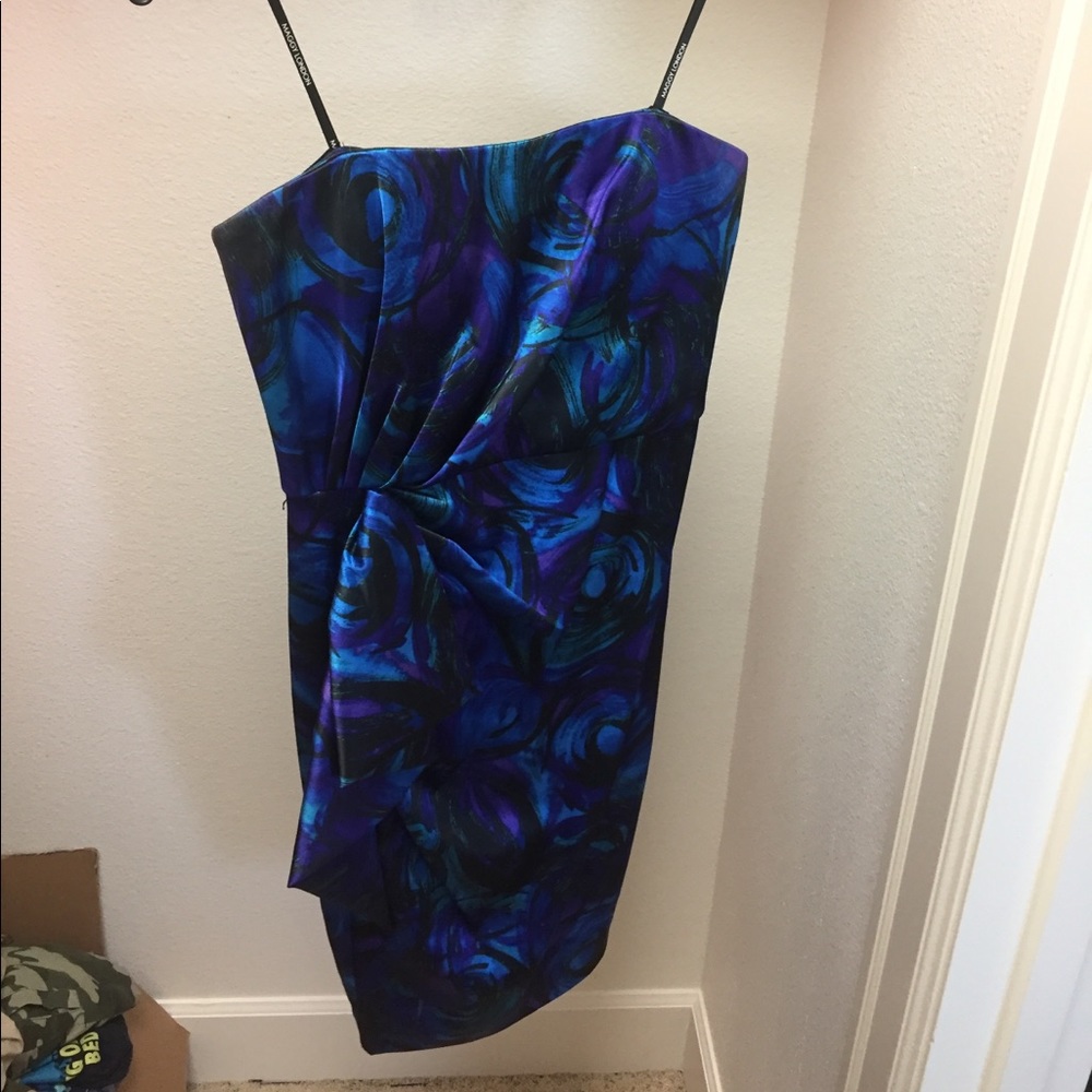 Adorable Maggy London dress blue purple black