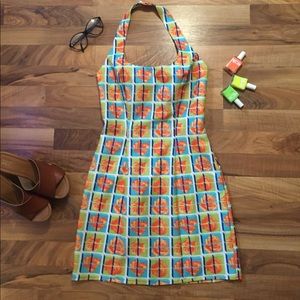 Groovy colorful flower dress