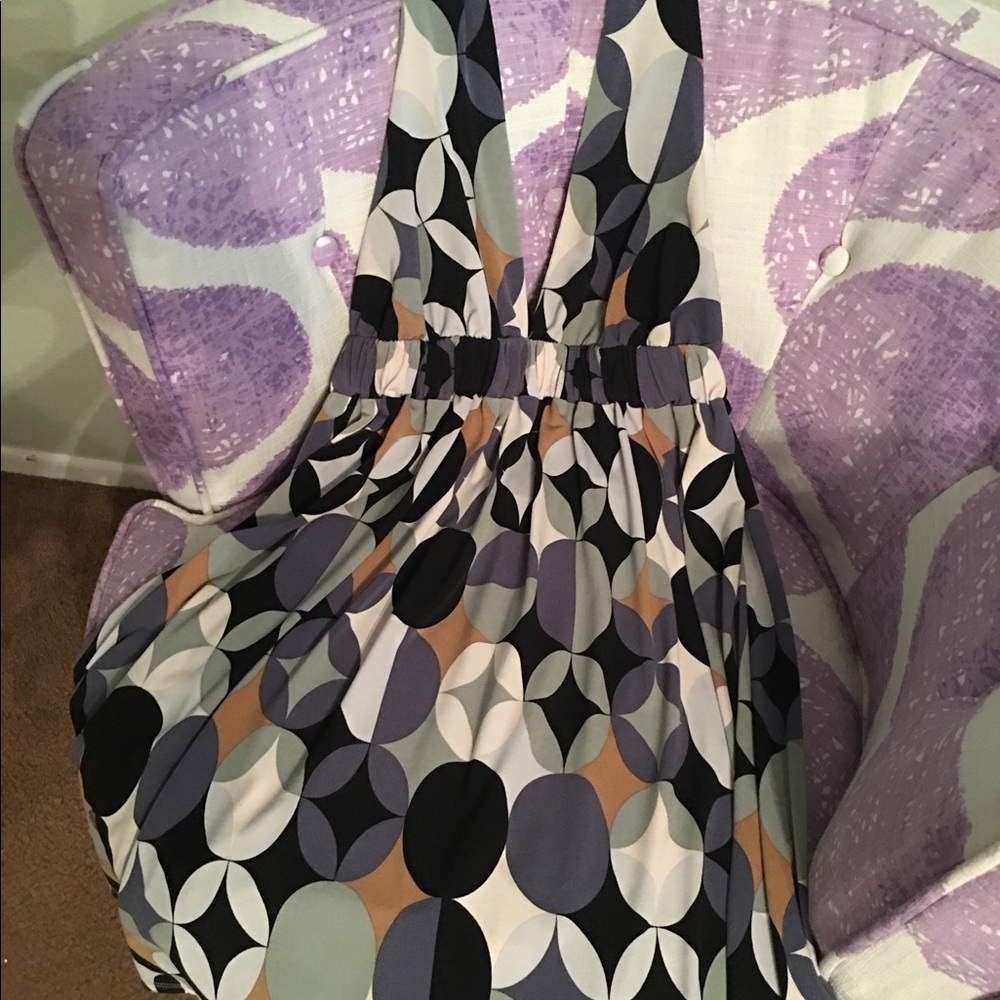 Mod Print Halter Dress