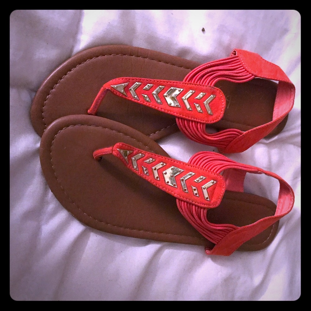 Cute pink & gold sandals