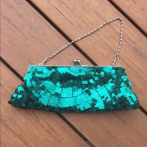 Classy Green sequence clutch