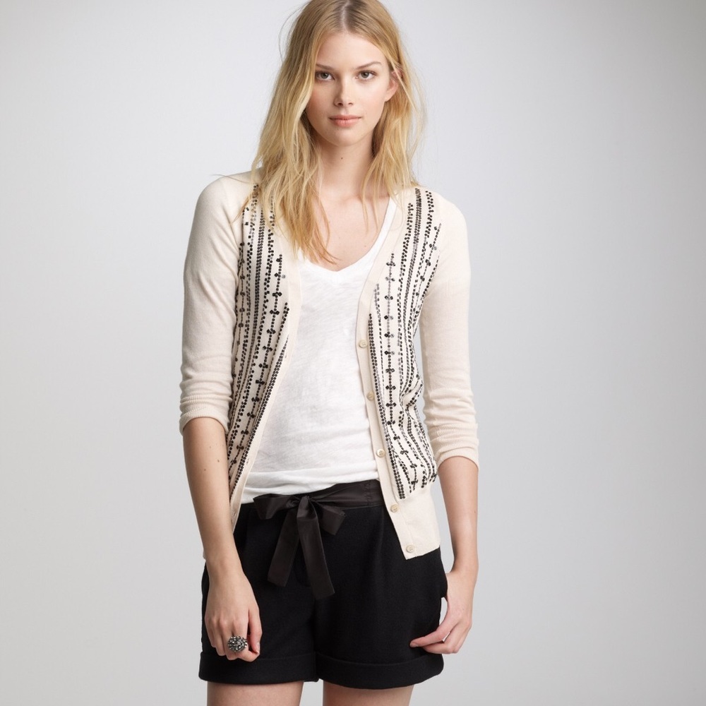 {J.Crew} Cascading Sequin Cardigan XS