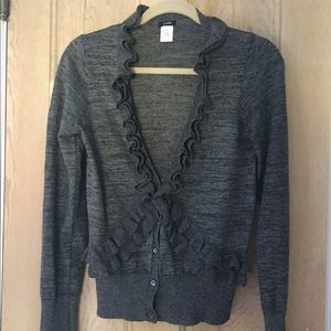 J. Crew Ruffled Merino Cardigan