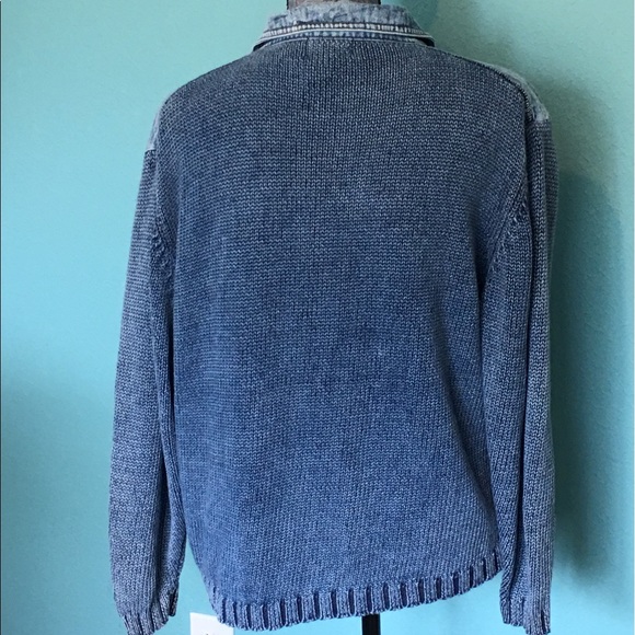 Vintage Jackets & Coats - Vintage Denim Sweater Jacket XL PBJ BLUES Vintage Jackets & Coats - Vintage Denim Sweater Jacket XL PBJ BLUES