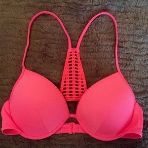 Victoria's Secret Hot Pink Bikini Top Size 34C