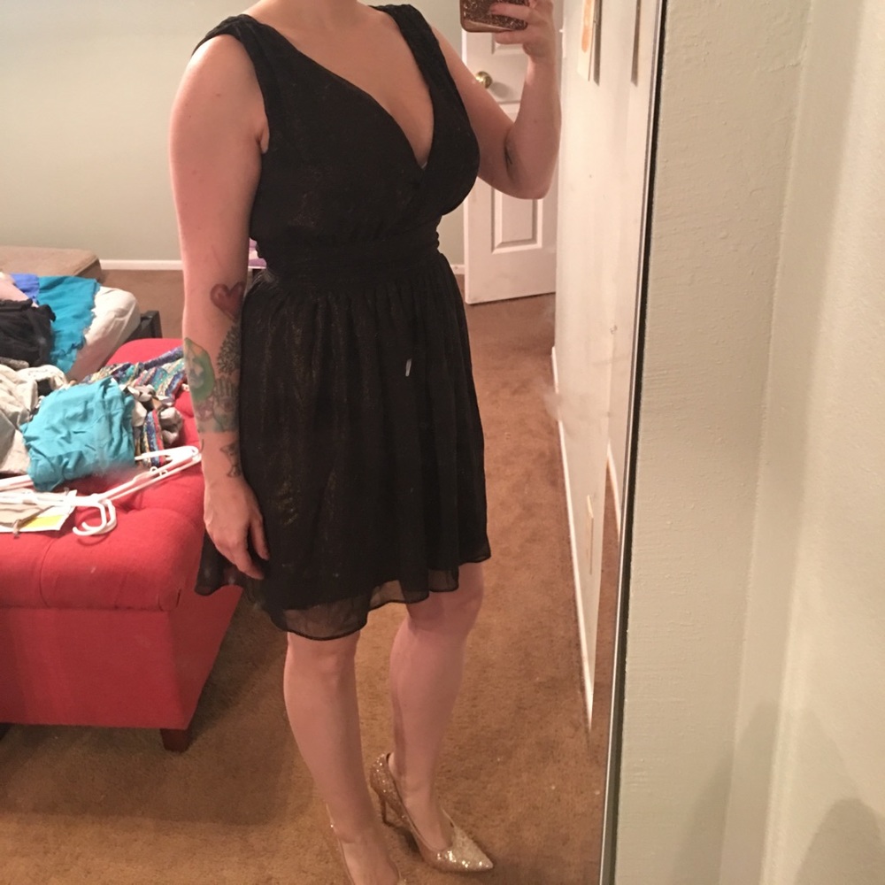 Black & Gold Sparkle Dress