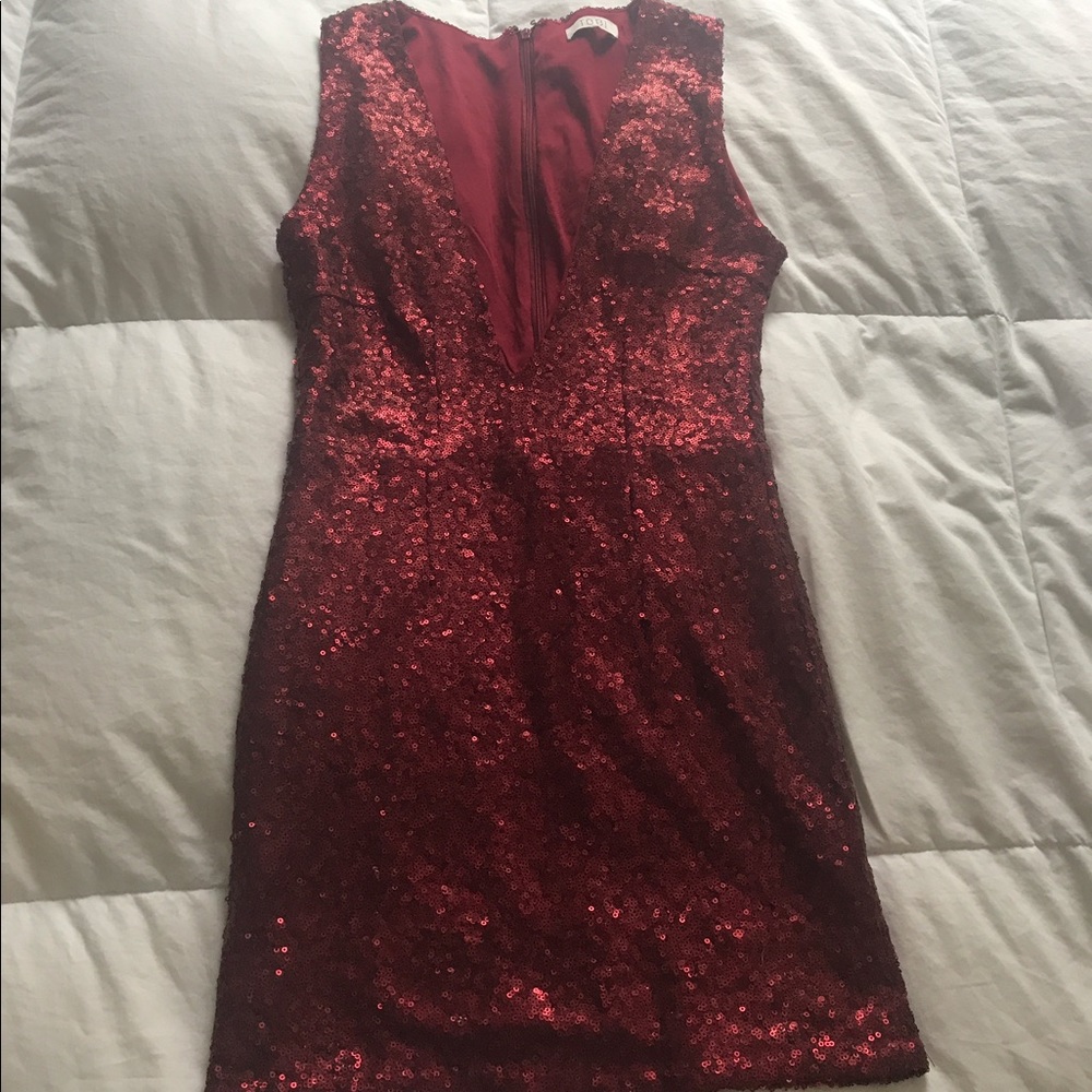 Tobi Garnet Sequin Bodycon Dress