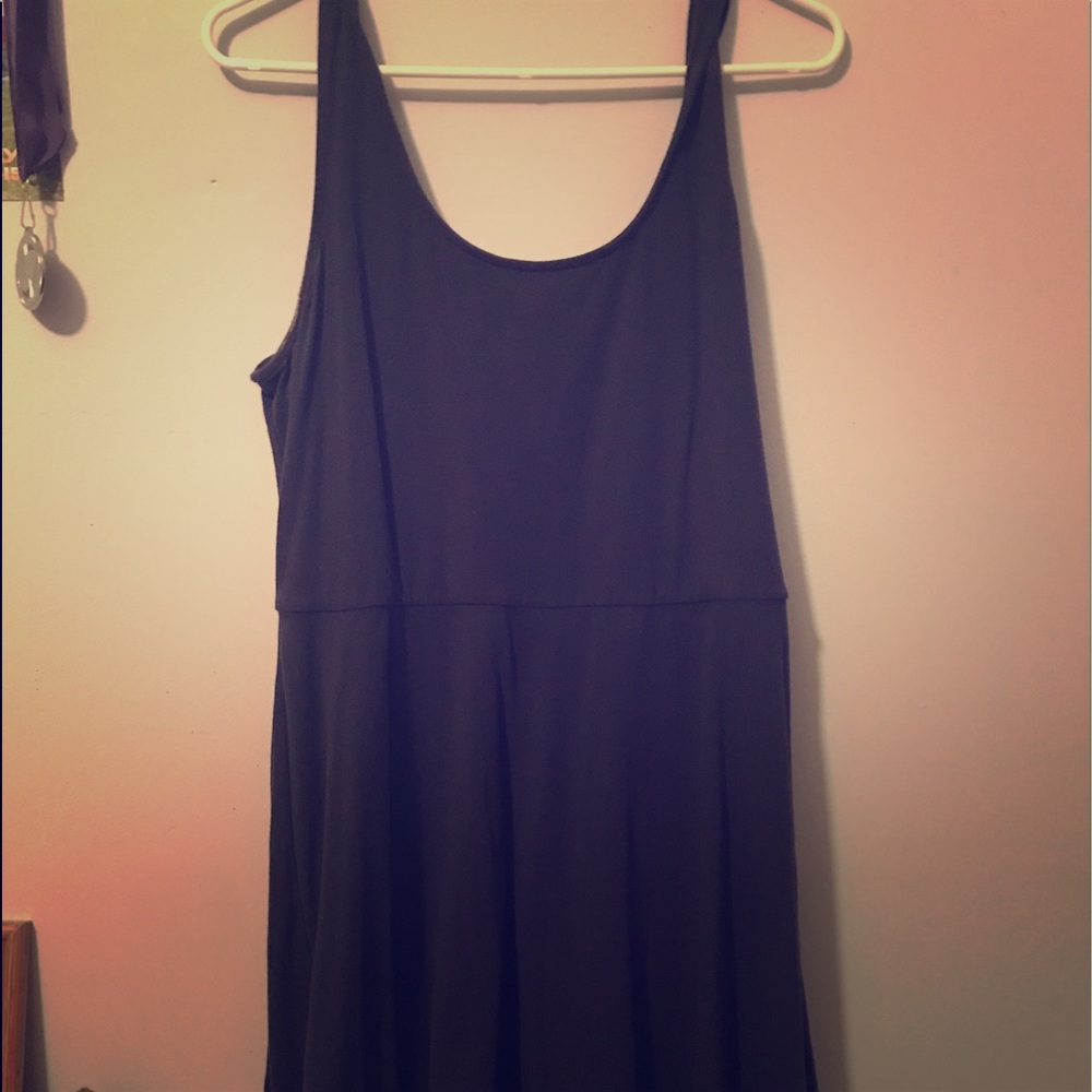 Navy basic skater dress