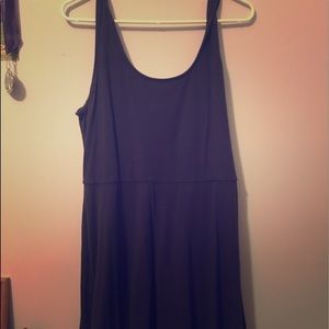 Navy basic skater dress