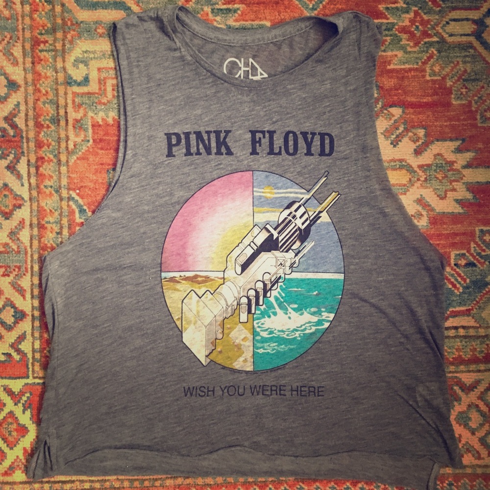 Chaser Pink Floyd Tank Distressed Muscle Tee