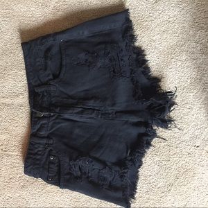 Black high waisted BDG cheeky shorts