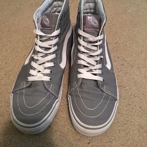 Gray vans sk8-high top sneakers