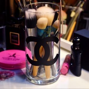 Customized Glass Makeup Brush Holder