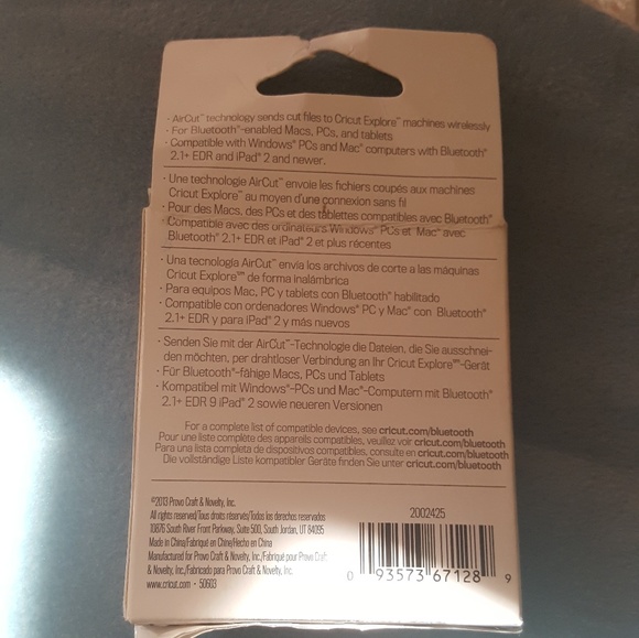 CRICUT EXPLORE WIRELESS BLUETOOTH ADAPTER NEW - Picture 2 of 2