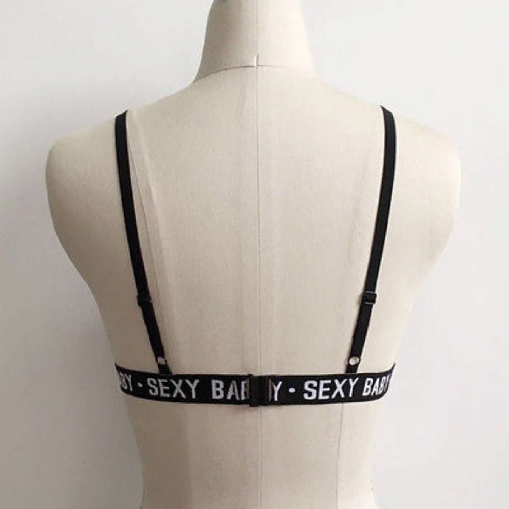 Last 3! Lace Rose Embroidered Bandage Bralette - Picture 5 of 6