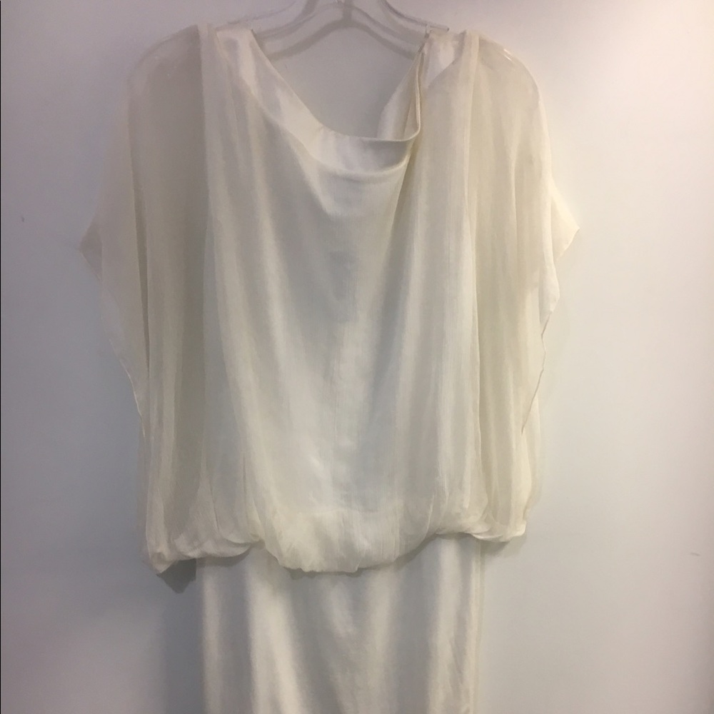 Analili stretch satin and chiffon dress