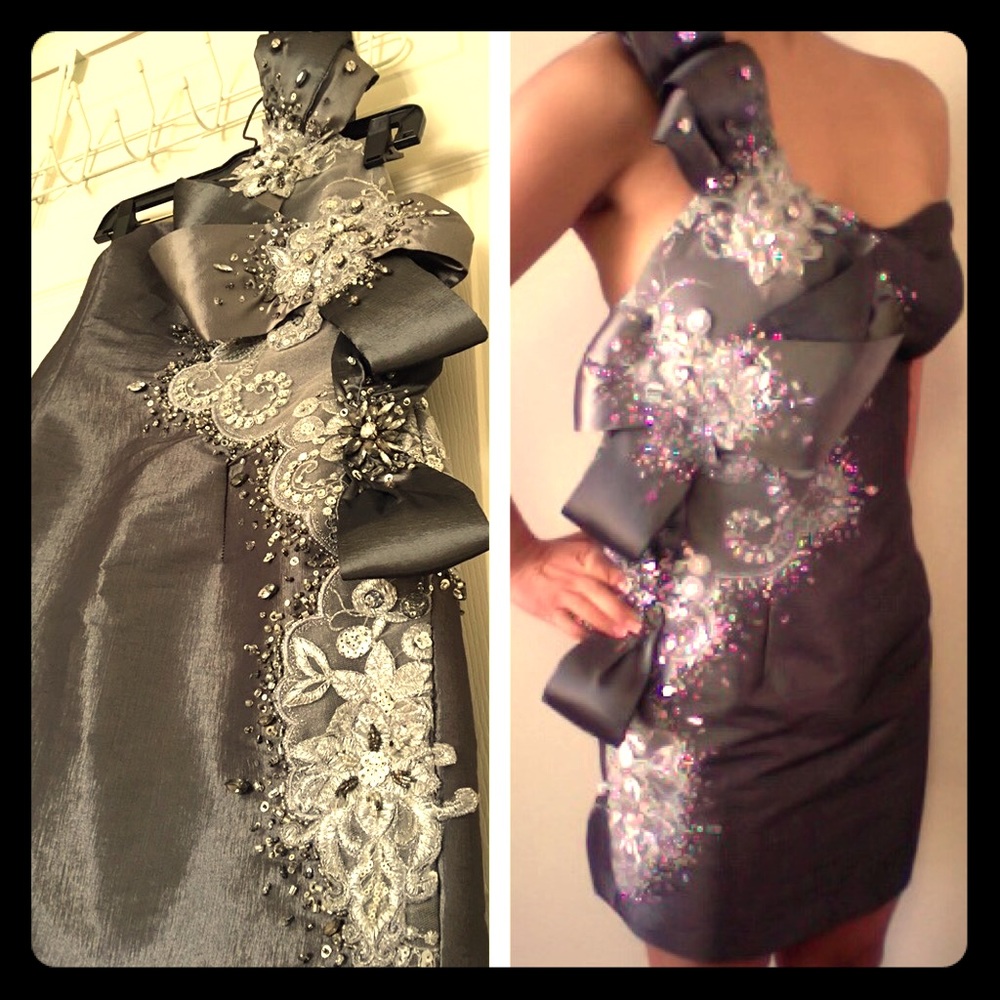 STUNNING custom made HAND BEADED Cocktail Dress!!!