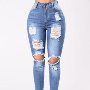 Say Yes to distressed jeans