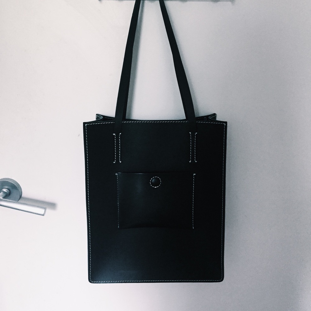 & other stories leather tote