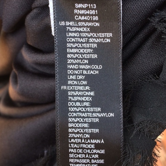 Black mini dress with textured floral skirt - Picture 7 of 7