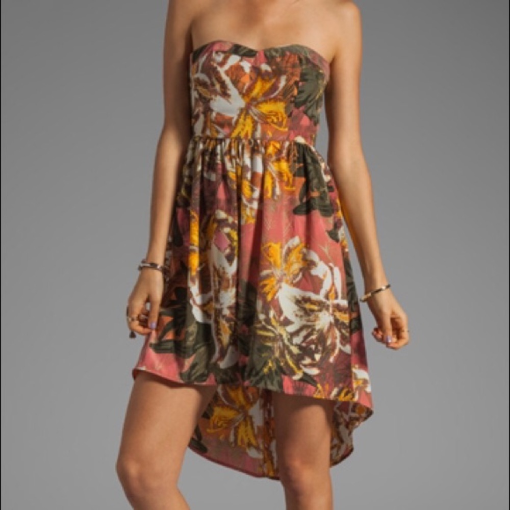 BB Dakota High-Low Strapless Dress