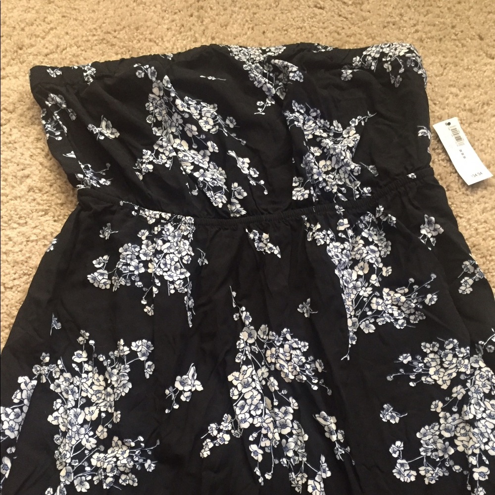 Black strapless summer maxi dress