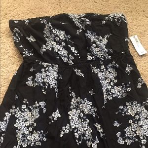 Black strapless summer maxi dress