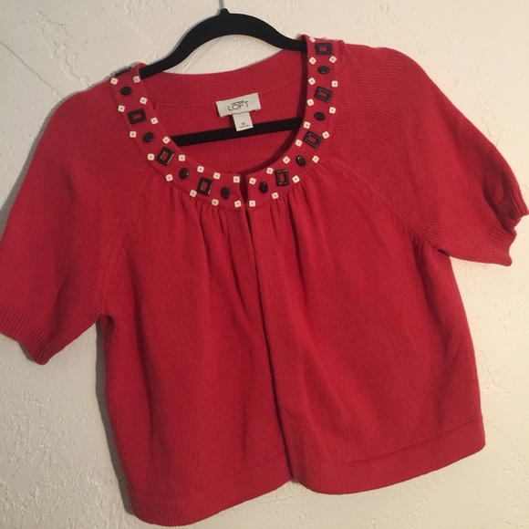 Ann Taylor Loft Tops - Ann Taylor Loft Cotton Crop Sweater