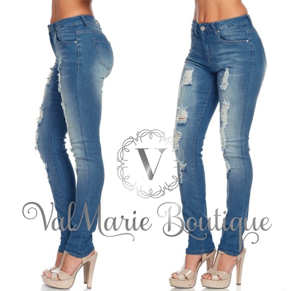 📍SZ 7 LAST - Distressed Skinny Stretchy Jeans - Picture 3 of 3