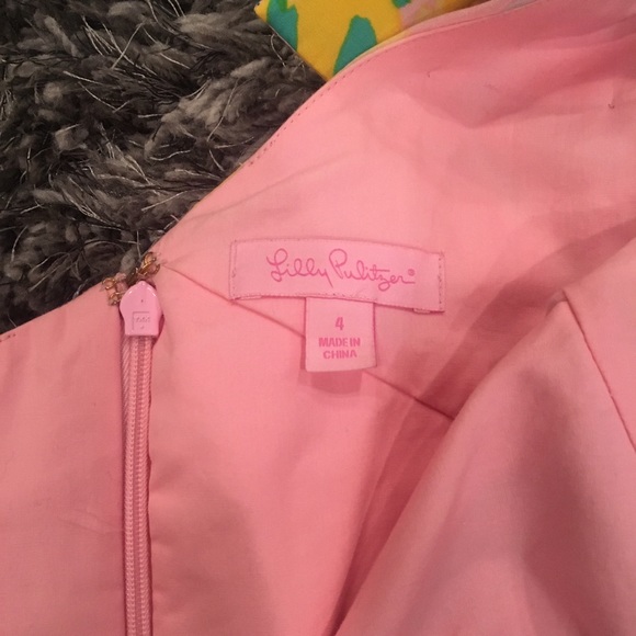 Lilly Pulitzer One Shoulder Bow Silk Dress Summer - Picture 6 of 7