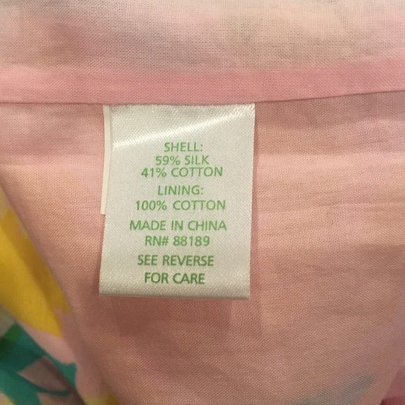 Lilly Pulitzer One Shoulder Bow Silk Dress Summer - Picture 7 of 7