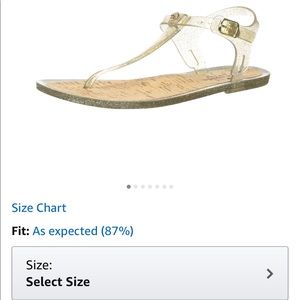 Kate Spade Sparkle Jelly Flat Thongs Size 7