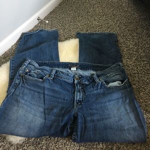 Women's silver jeans