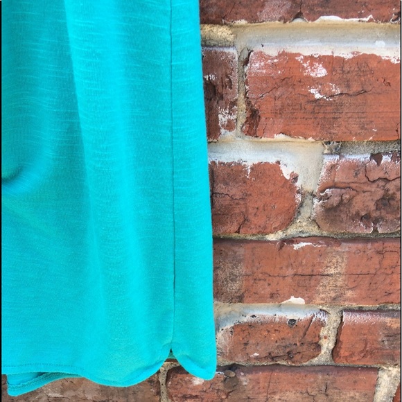 Teal boho mini dress with cinched waist 👗 - Picture 4 of 5