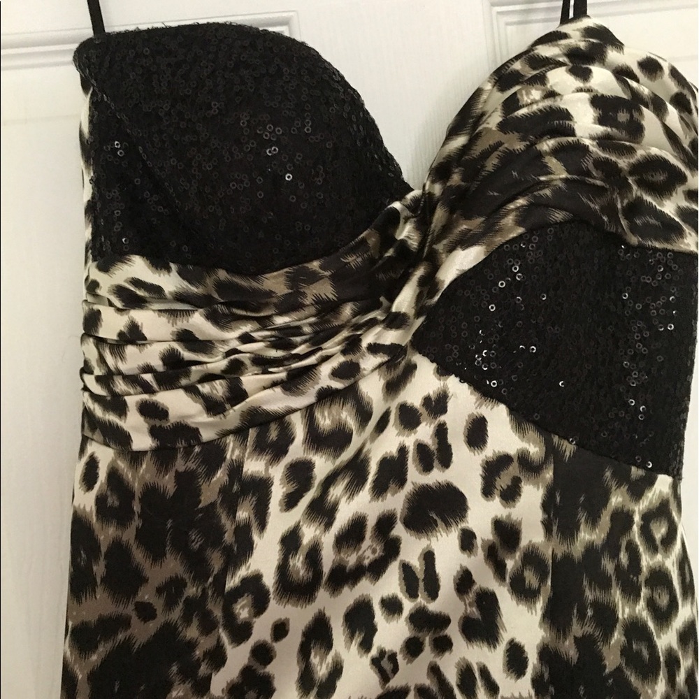 Animal print cocktail dress
