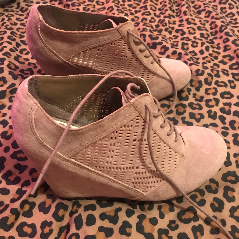 Light tan heel booties