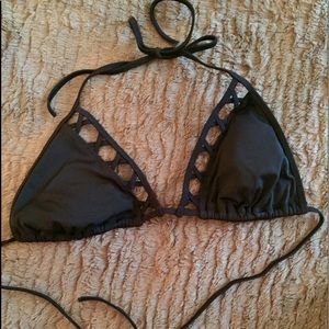 Victoria's Secret Black Bikini Top Size Large