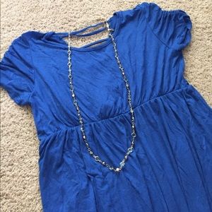 Blue maternity dress